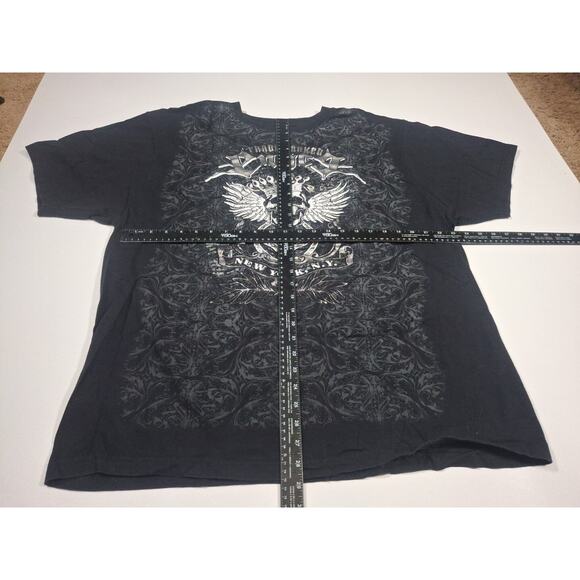 Men’s Black Vintage Y2K Enyce Tshirt 3xL Skull New York - Picture 4 of 4